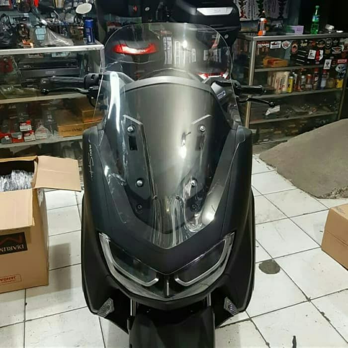 Visor Windshield New Nmax 2020 2021 2022 2023 model Xmax Clear bening Hitam Smoke Rayben