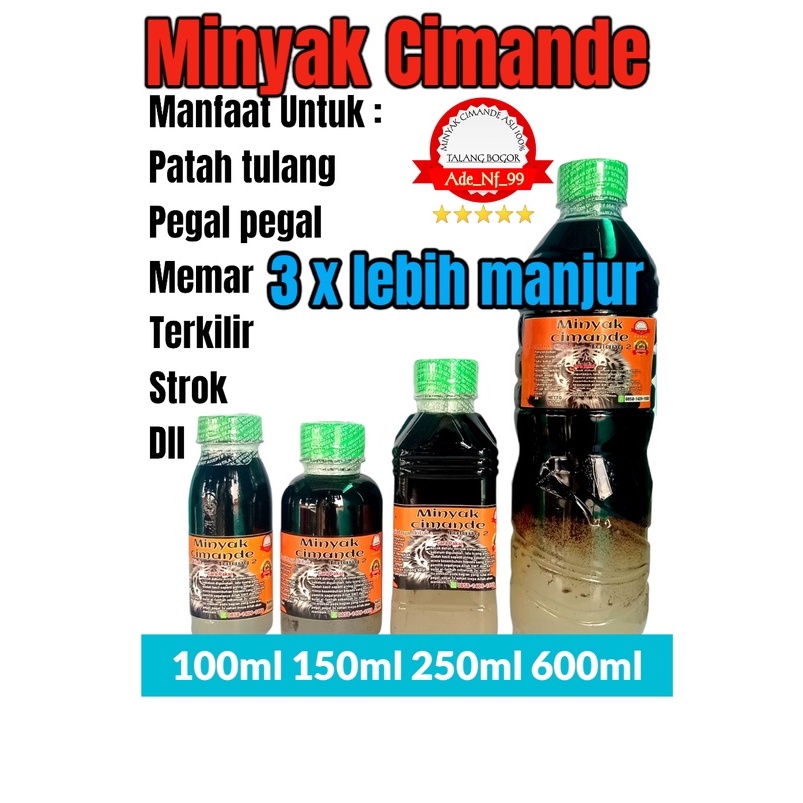 Minyak Cimande Asli Talang bogor obat patah tulang/retak, obat luka bakar asli talang Bogor.