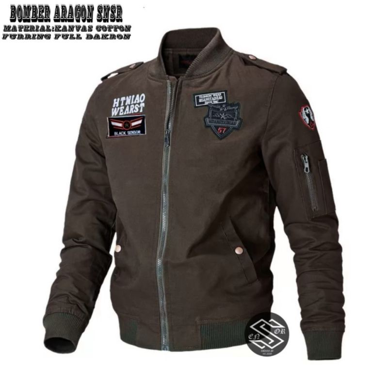 Jaket Bomber Aragon Sensor / Bomber Aragon Pria Keren / Bomber Casual / Jaket Bomber Aragon Pria Ter