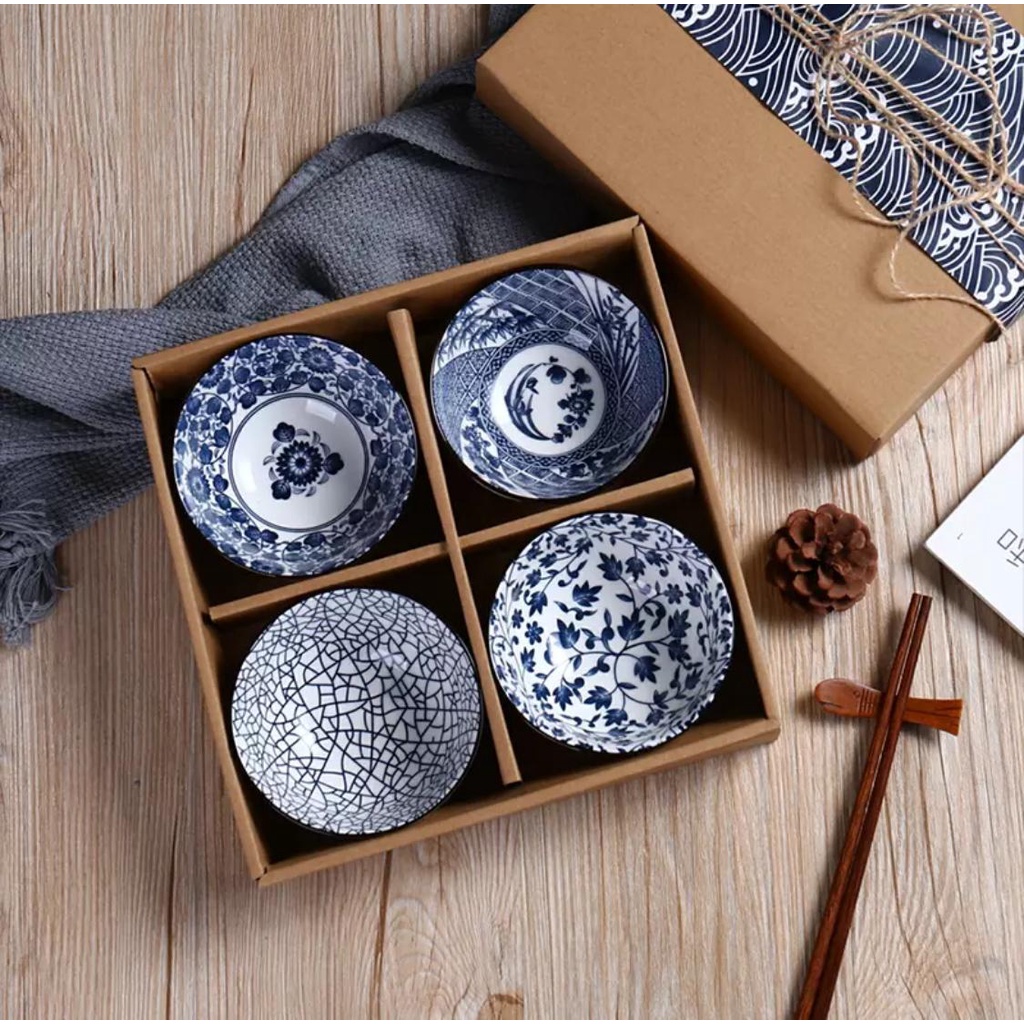 FREE SUMPIT - SET Mangkok Jepang - SET SOUVENIR / HADIAH MANGKOK KERAMIK