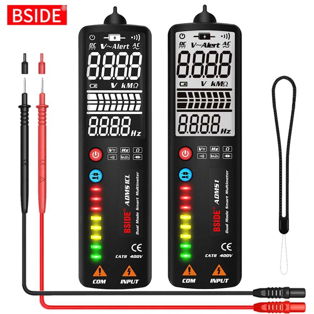 FatihShop BSIDE Voltage Indicator Tester Non contact AC 2.4 Inch LCD - ADMS1CL