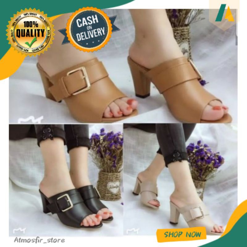SEPATU SANDAL HIGH HEELS WANITA KERJA KONDANGAN TERBARU SPATU HAK TINGGI HILS CEWEK CEWE MURAH ML25