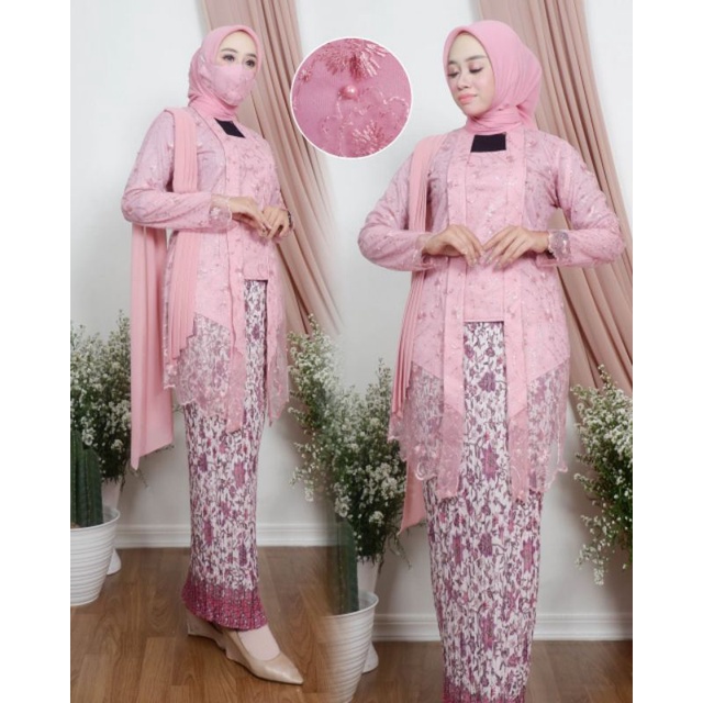 SET KUTU BARU ORIGINAL TERBARU KEBAYA KUTU BARU PANJANG MODERN KEBAYA KONDANGAN PESTA KEBAYA ELEGAN 