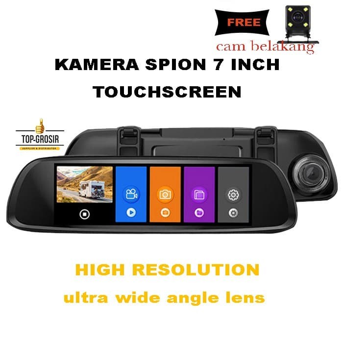 {BEKAS} Spion kamera mobil touch screen DVR 7 inch  cam mundur CCTV LCD 1080P Diskon