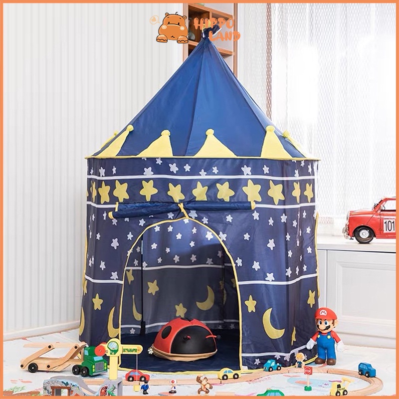 HIPPO LAND Tenda Istana Anak Bermain Camping Indoor Outdoor / Tenda Camping Castle Anak JUMBO / Tenda Praktis 141