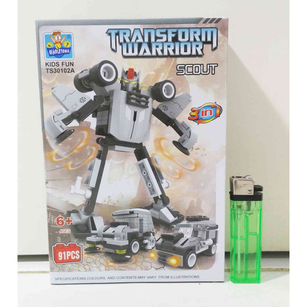 Mainan anak Lego Transformers Warrior Scout 3in1 Bisa Jadi Robot/Mobil