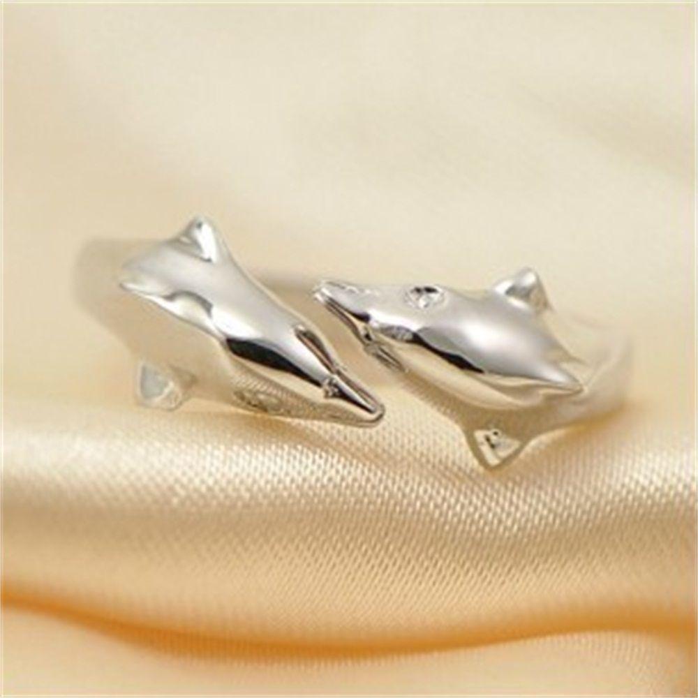 Needway Cincin Fashion Perak Dolphin Adjustable