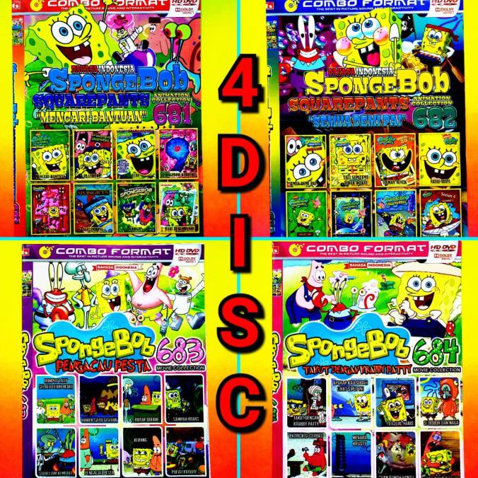 Dvd Film Spongebob Squarepants Lengkap 4 Disc Film Anak Kartun Shopee Indonesia