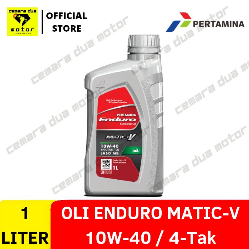 OLI PERTAMINA ENDURO MATIC-V 10W-40 1 LITER SYNTHETIC OLI MOTOR MATIC SPORT OLI ENDURO MATIC V OLI M