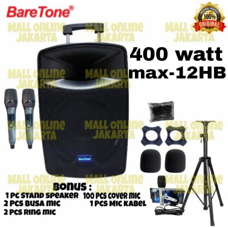 Speaker Aktif Baretone 12 inch Max12hb Portable Ori Aktiv Max 12hb