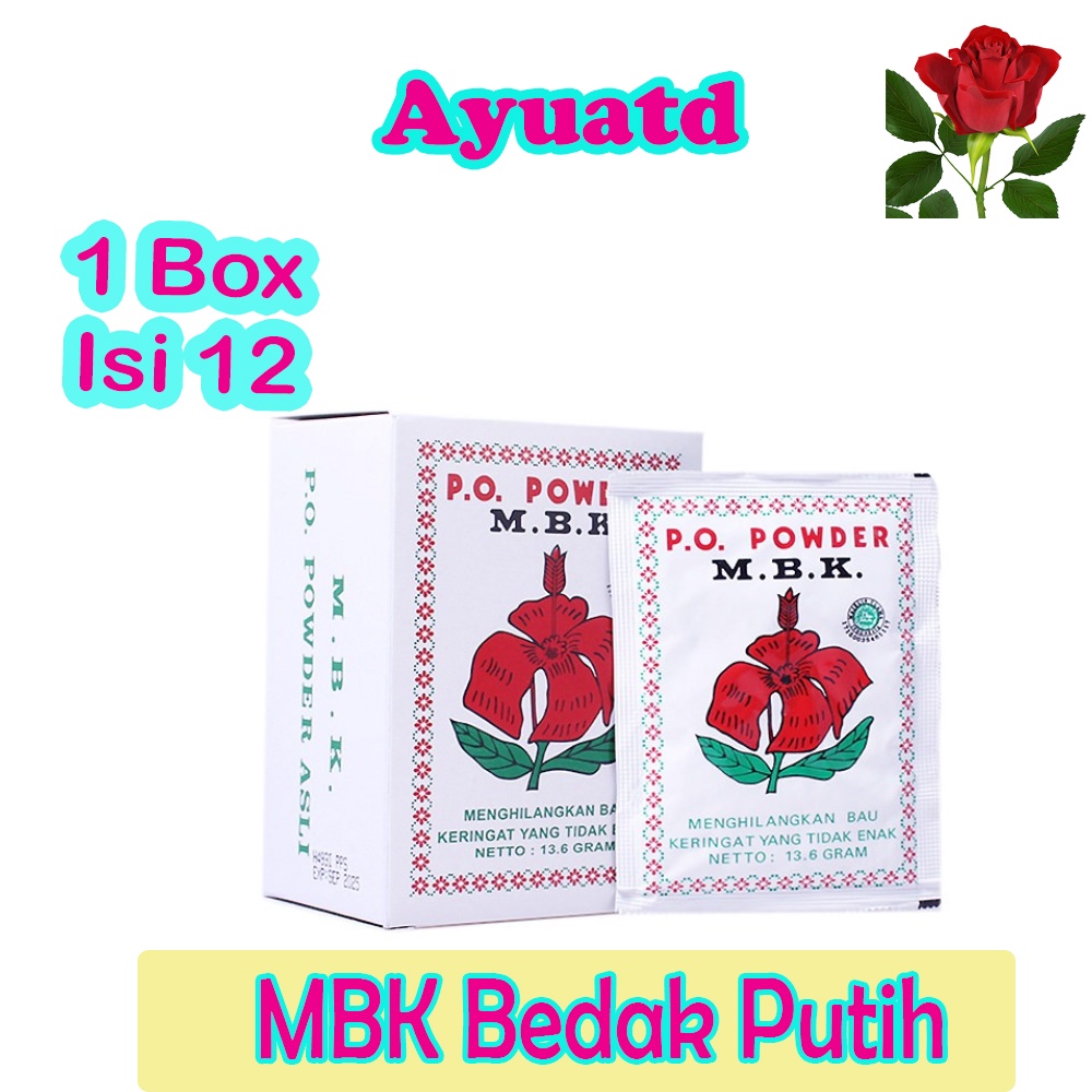 Bedak Mbk Putih 1 Box Isi 12 Bungkus @ 13,6 g