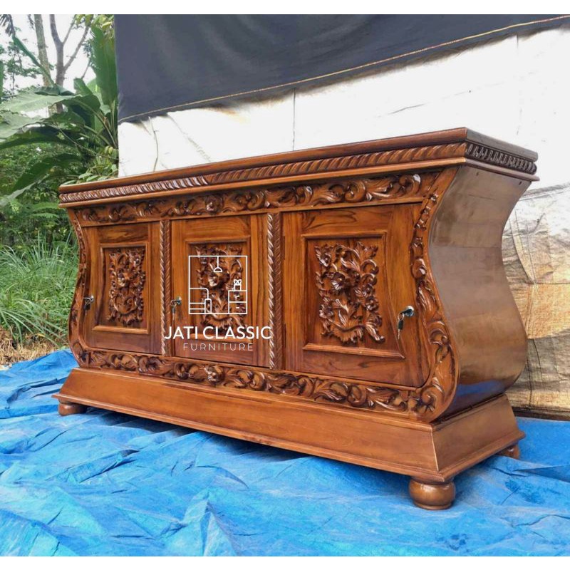 BUFET BIOLA JATI UKIR (150cm)