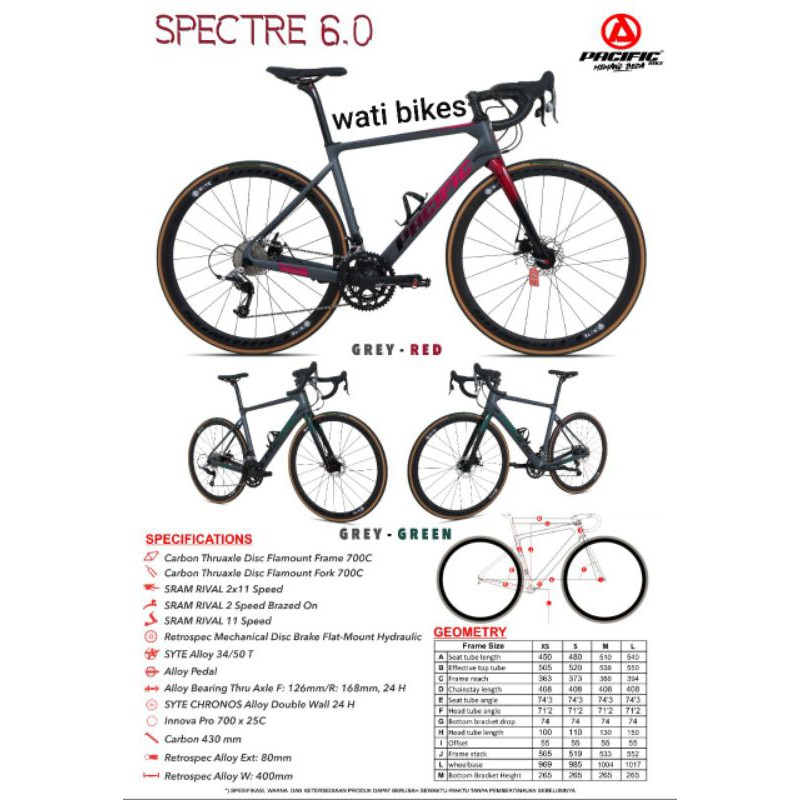 Sepeda Roadbike Pacific 700cc Carbon Spectre 6.0
