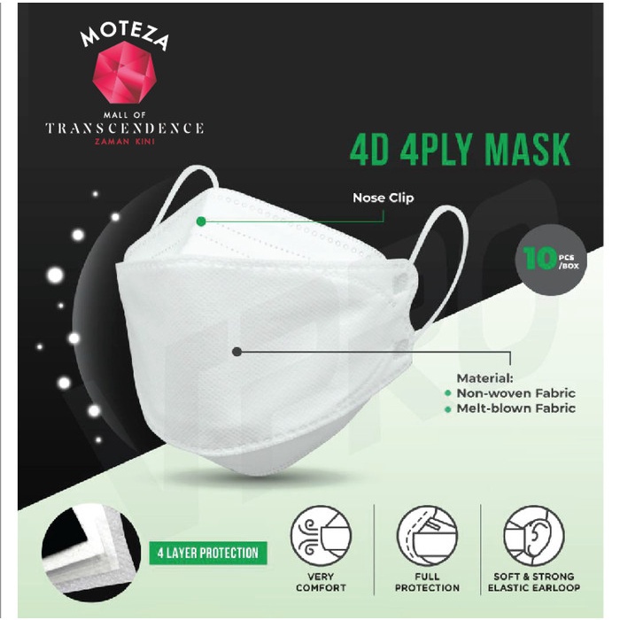 Masker Medis Disposable Face Mask 4 ply 4D model Convex Evo Premium