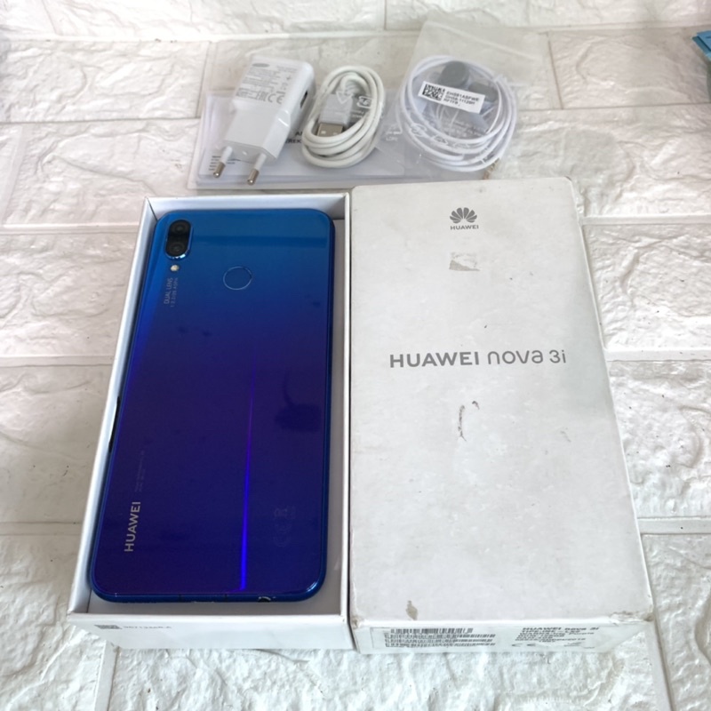 Huawei Nova 3i ram 4GB 128GB Biru Ungu Bekas - Fullset Resmi - second