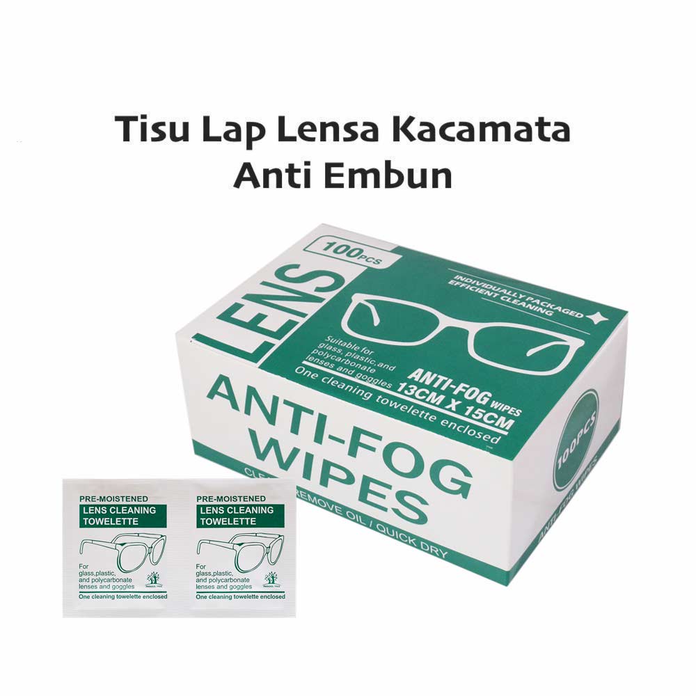 1 Pcs Tisu Anti Fog / Embun Lensa Kacamata &amp; Kamera - Fog Wipes Glasses Cleansing Wipes - MOISTENED