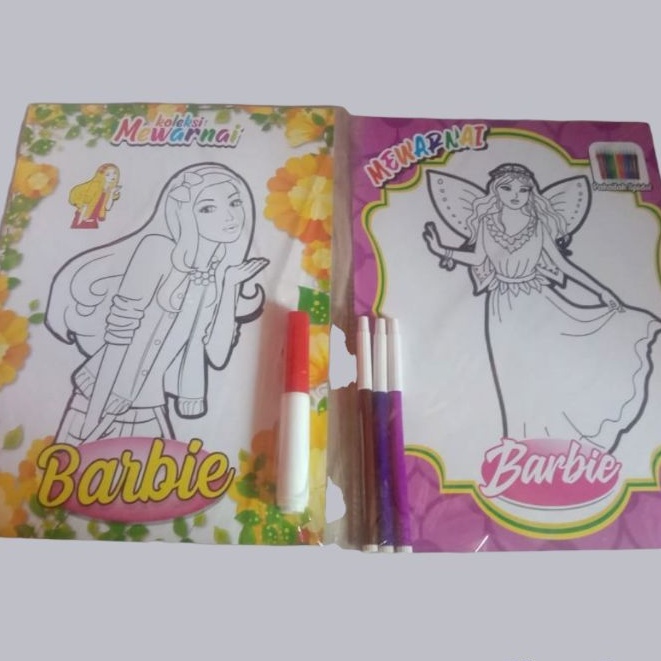 Buku Mewarnai Anak Barbie