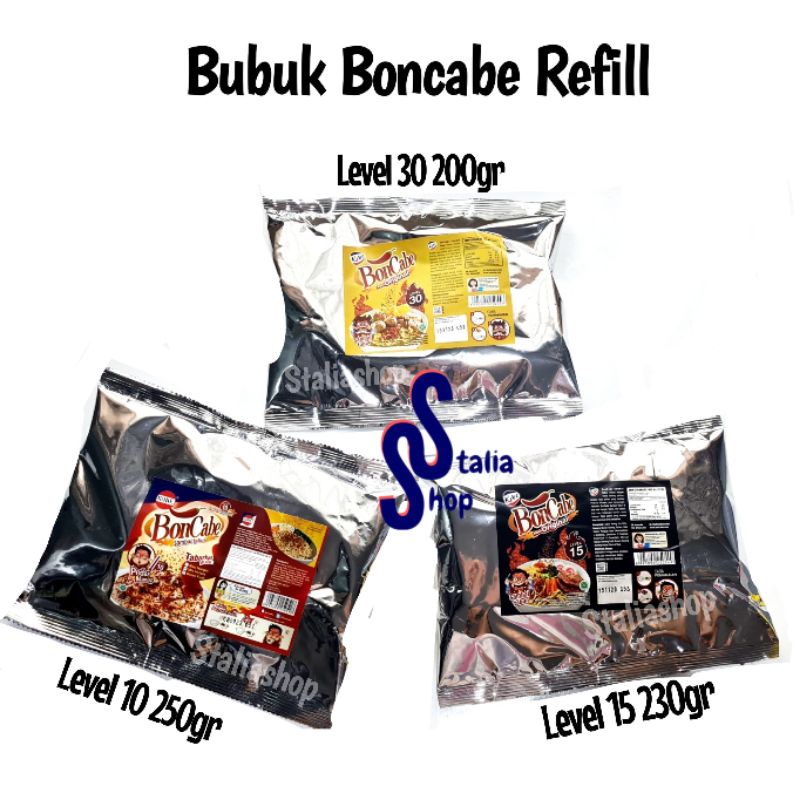 Bubuk Boncabe Level 30 Boncabe Kiloan Level 15 Level 10 250gr