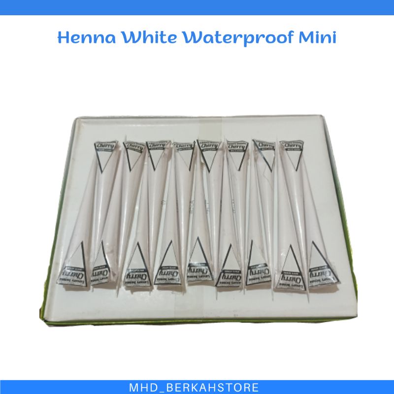 White Henna Waterpoof Mini/ Hena Putih 6gr menempel kuat