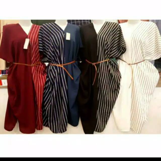 Kaftan Tunik Kombinasi Salur