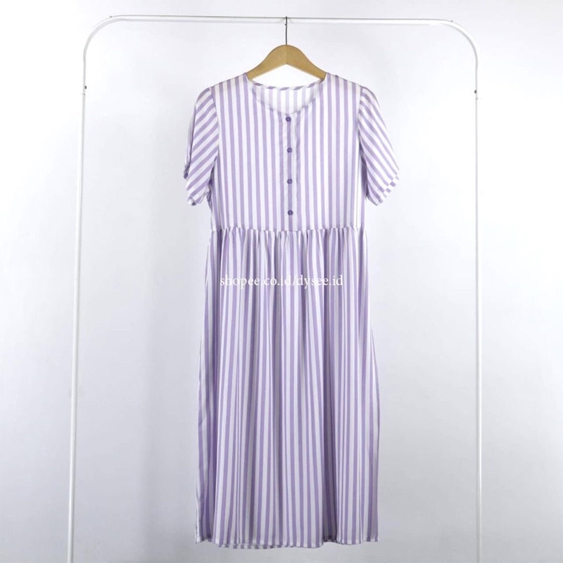 (KATLEEN) HOMEDRESS RAYON BUSUI FRIENDLY SLEEPWEAR COTTON RAYON-Salur Purple