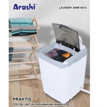 Mesin cuci portable Arashi AWM 451A laundry 4,5kg