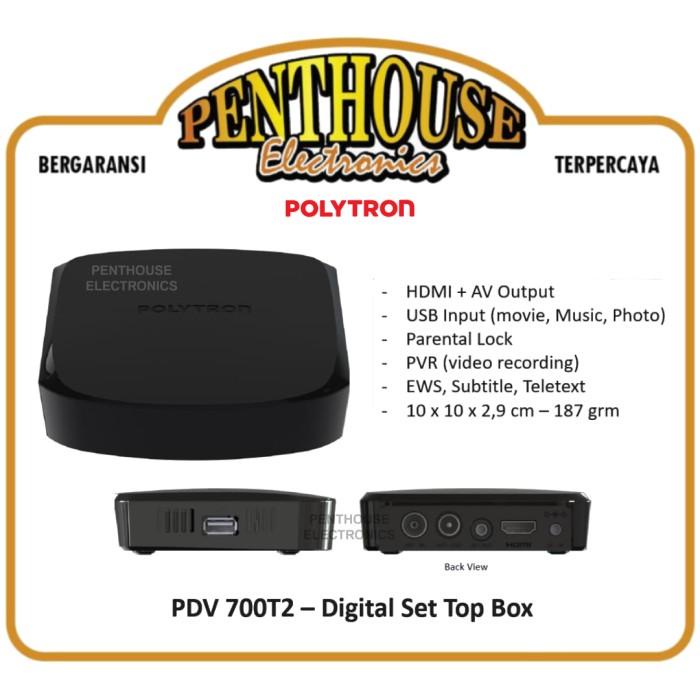 Polytron Set Top Box Pdv-700T2 Dvb T2 Tv Digital / Pdv 700T2