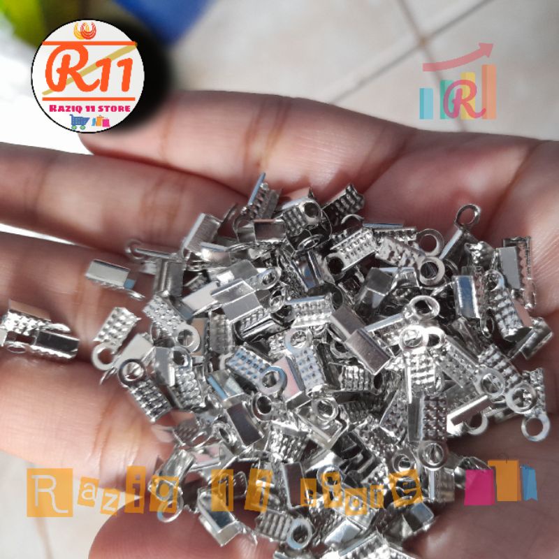 (50pcs) Penjepit Tali Klep Ujung Tali Masker Kalung