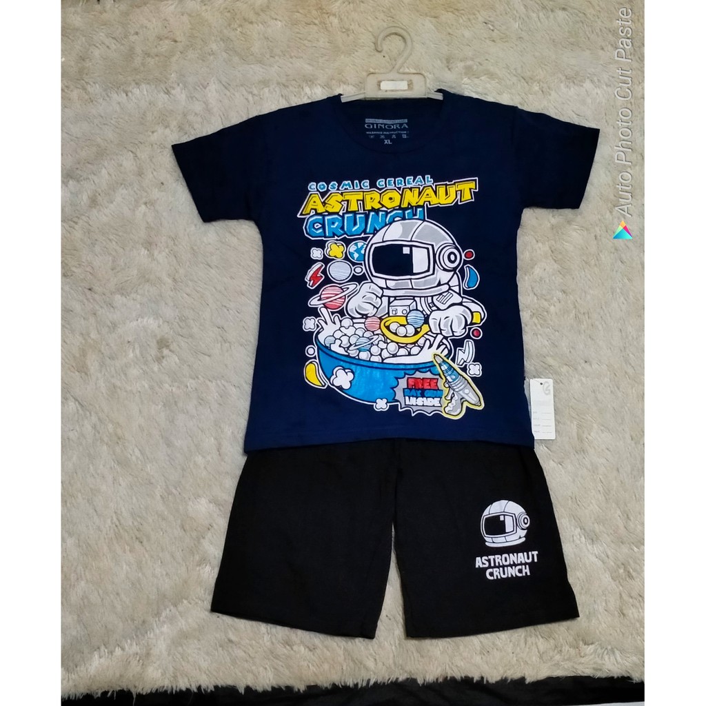 BAJU ANAK LAKI LAKI SETELAN BAJU ANAK LAKI LAKI GAMBAR ASTRONOUT SIZE 4-8 THN