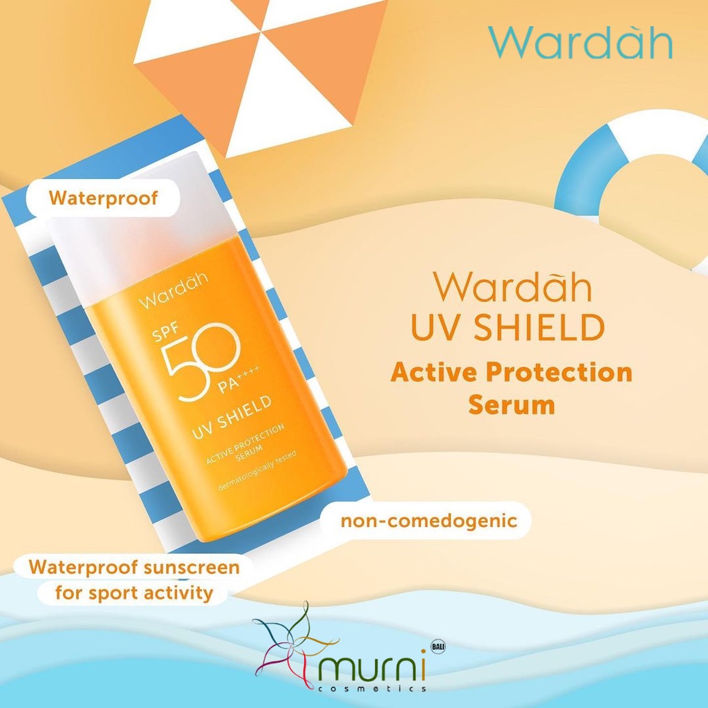 WARDAH SPF 50 PA++++ UV SHIELD ACTIVE PROTECTION SERUM 35ML [ KEMASAN ORANGE ]