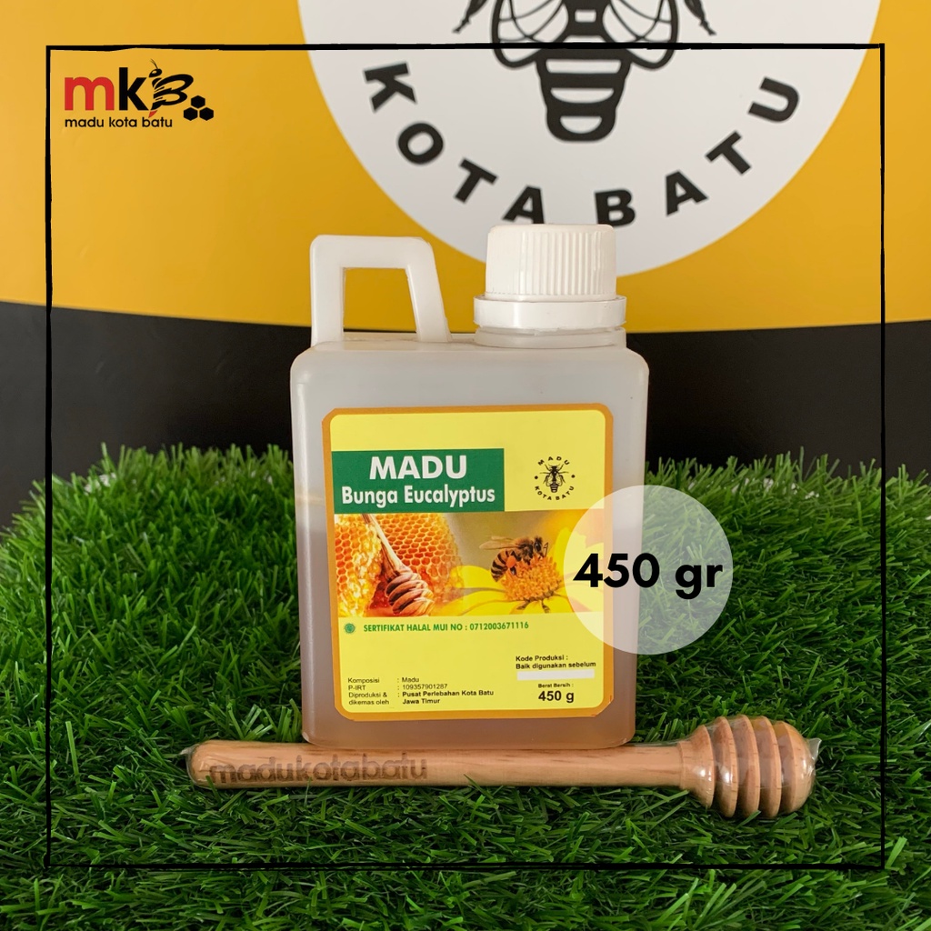 

Madu Murni Eucalyptus (Nectar Bunga eucalyptus/bunga minyak kayu putih) 450 gr - Madu Kota Batu