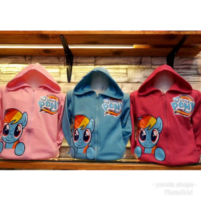 Sweater Jaket Anak Korea Cewek Perempuan Import Bahan Tebal Model RT784 Jaket Anak Perempuan Pony