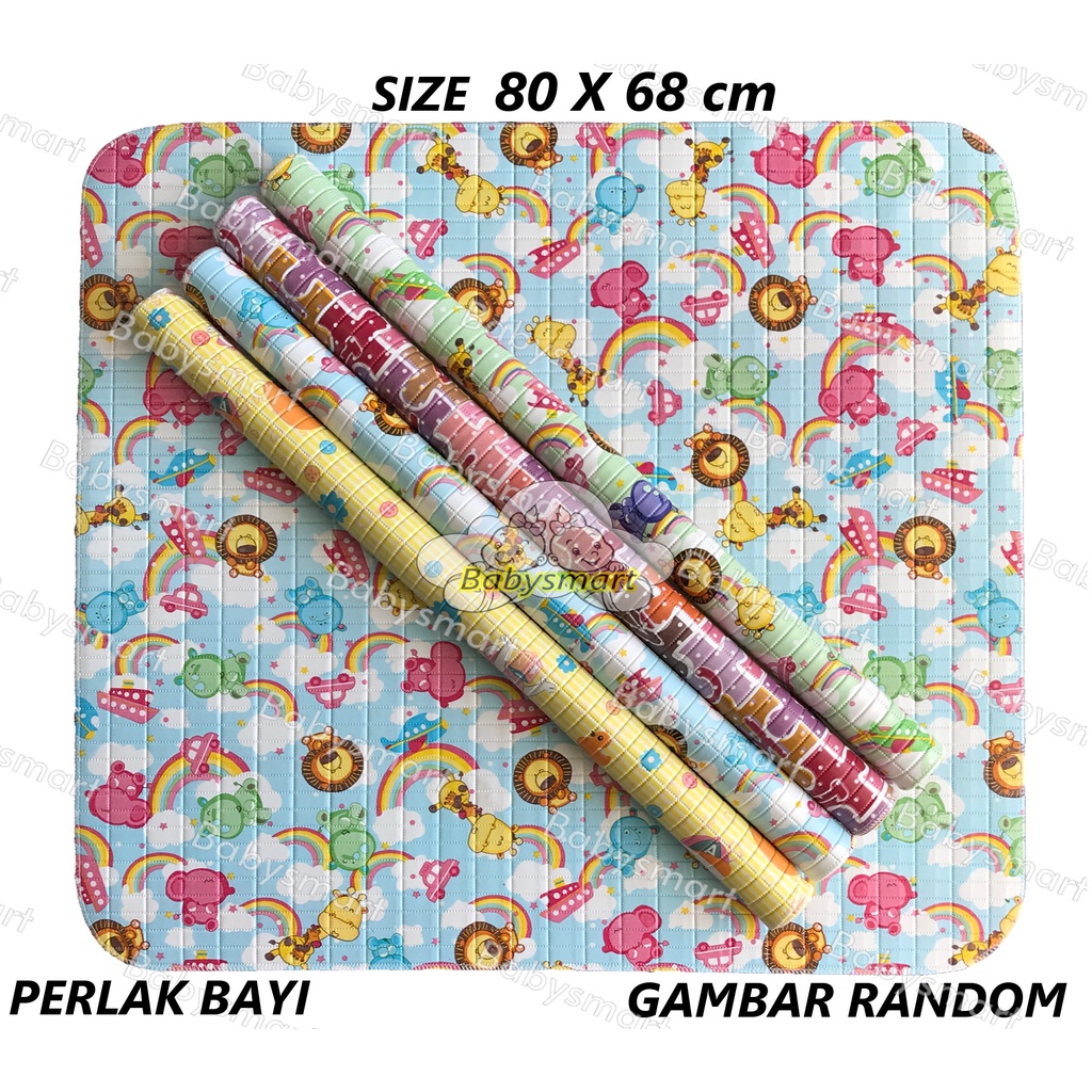 Babysmart - Perlak Bayi  ukuran 80 x 68 cm motif lucu /alas ompol bayi/alas mandi bayi/alas matras/alas kasur bayi