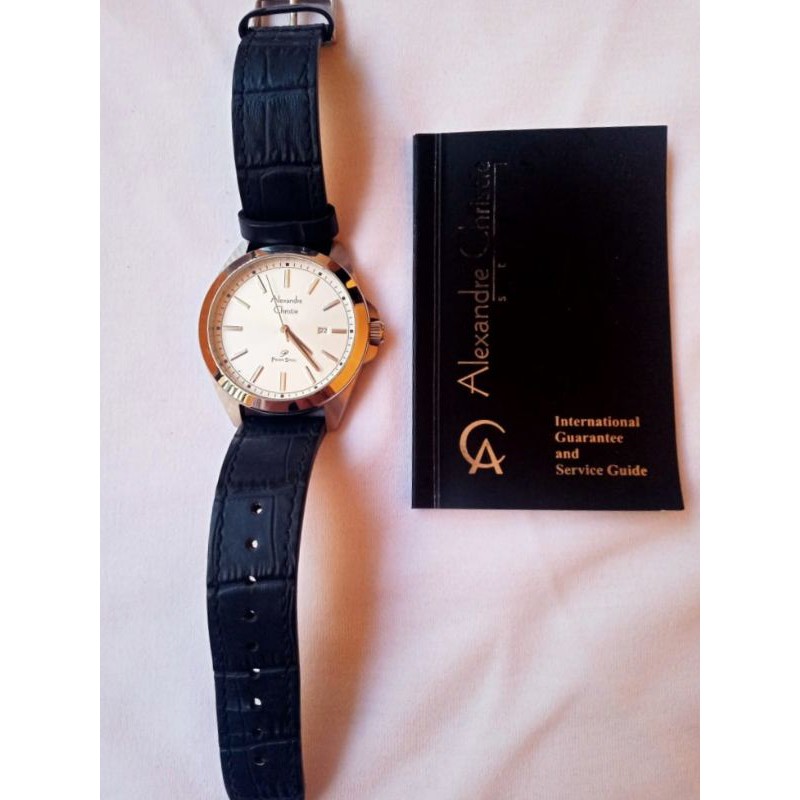 Jam Alexandre Christie AC 1015 MD Silver Black Primo Steel - Jam Tangan Pria