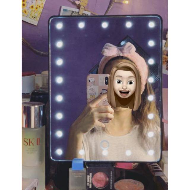 Kaca Cermin Rias LED 22 led Makeup Light MUA artis vloger Lampu Make UP usb Perlengkapan Vlog jnp