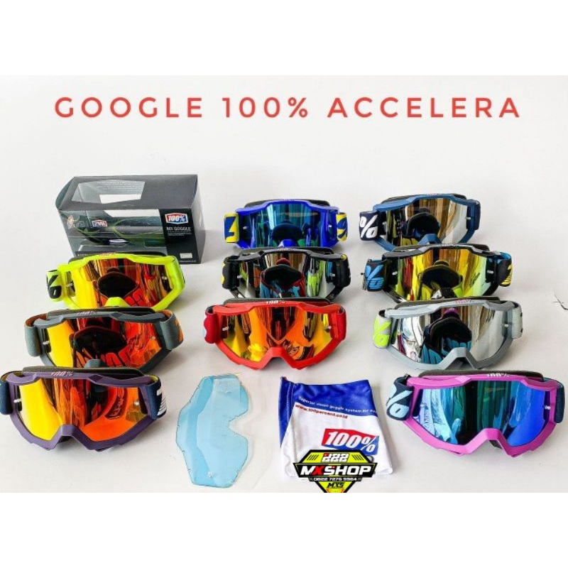 GOGGLE 100% ACCELERA ORIGINAL KACAMATA CROSS