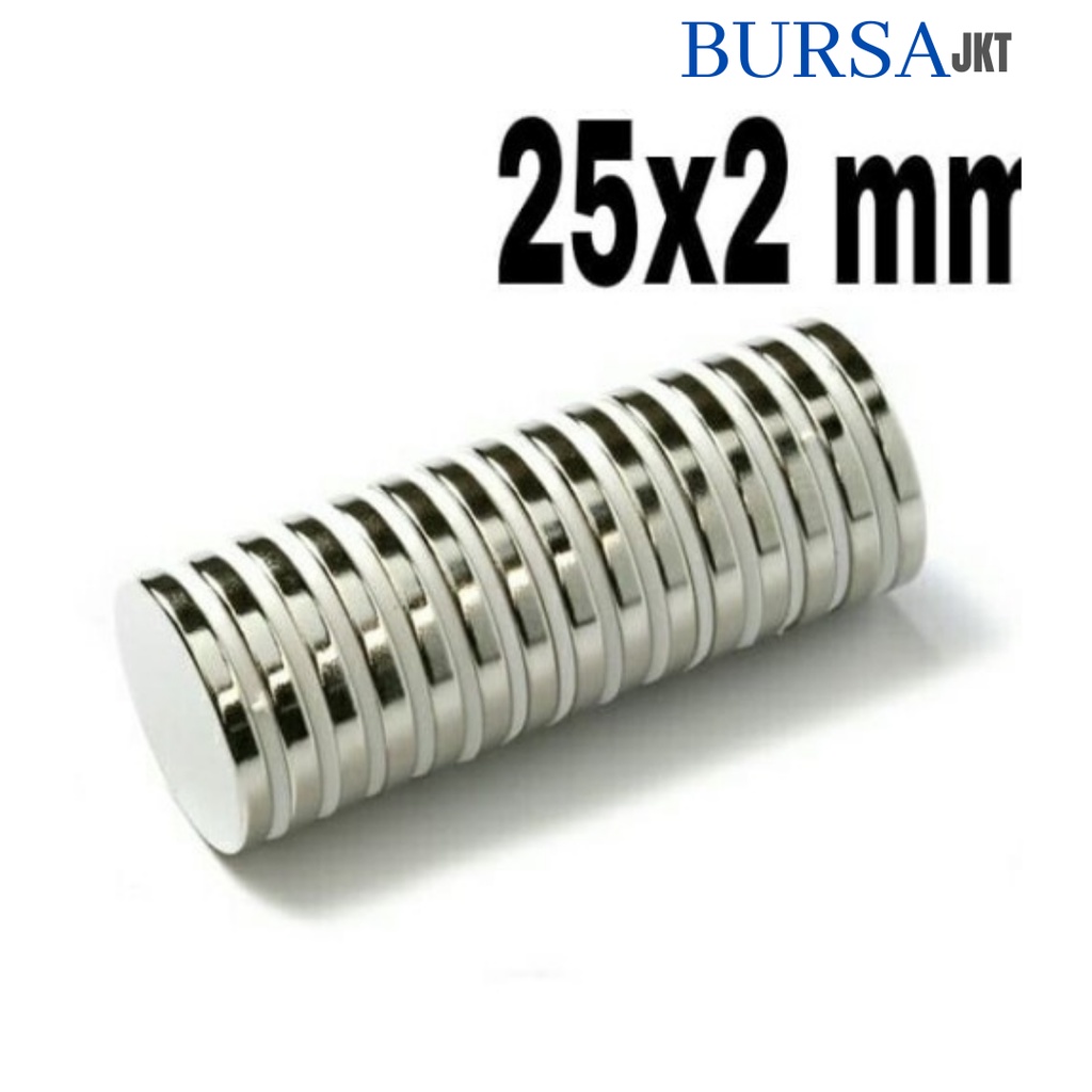 MAGNET SUPER KUAT N52 NEODYMIUM N52 BULAT STRONG NdFeB 25 x 2 MM