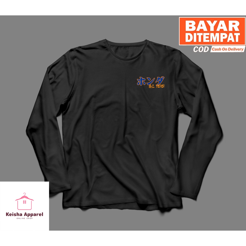 KAOS BAJU LENGAN PANJANG HONDA GL 100 KAOS MOTOR PRIA WANITA