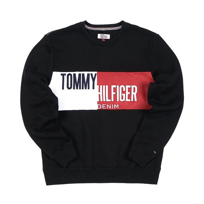 black sweater tommy hilfiger