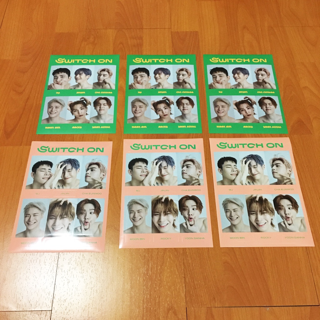 [ READY STOCK ] ASTRO Official Switch On Sticker - MJ Jinjin Eunwoo Moonbin Rocky Sanha