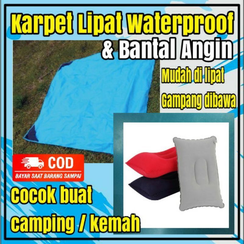 KARPET LIPAT WATERPROOF & BANTAL ANGIN