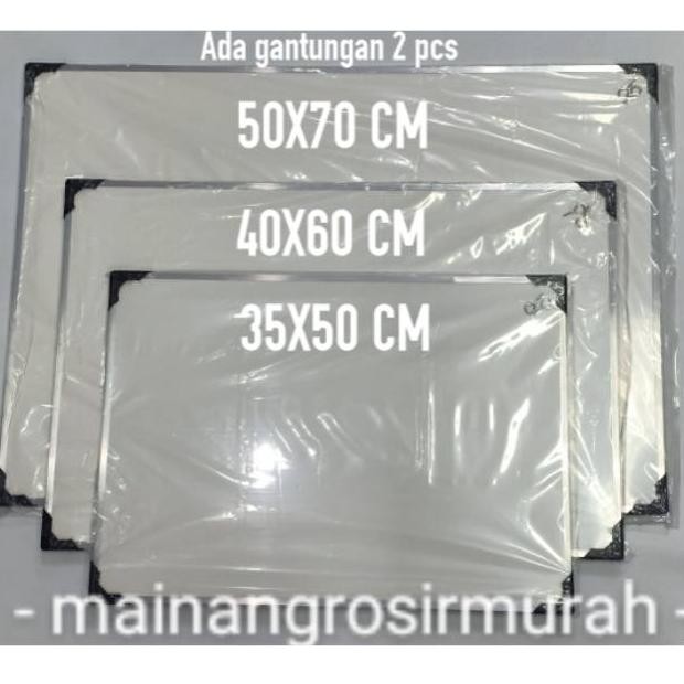 

Uy9Code Whiteboard 35x50cm papan tulis anak white board 2 sisi hitam dan putih spidol kapur(paling l