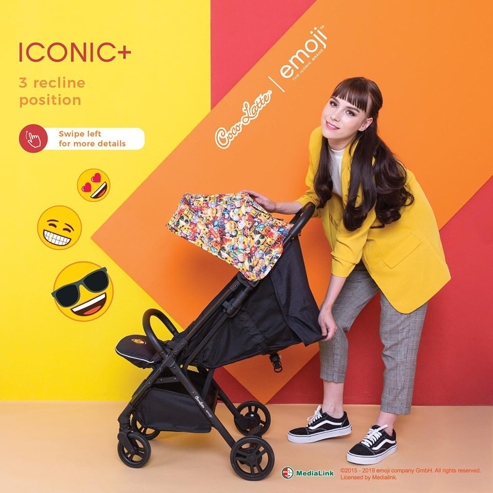 Stroller Cabin Size Kereta Dorong Bayi Cocolatte CL 7053 Iconic+ Emoji