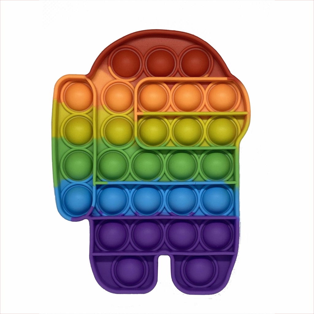 [HH] MAINAN ANAK POP IT RAINBOW UNICORN AMONG US MURAH / KIDS TOY BUBBLE POP ITS FIDGET PUSH POPIT DADU PENGHILANG STRESS-AMONG US RAINBOW