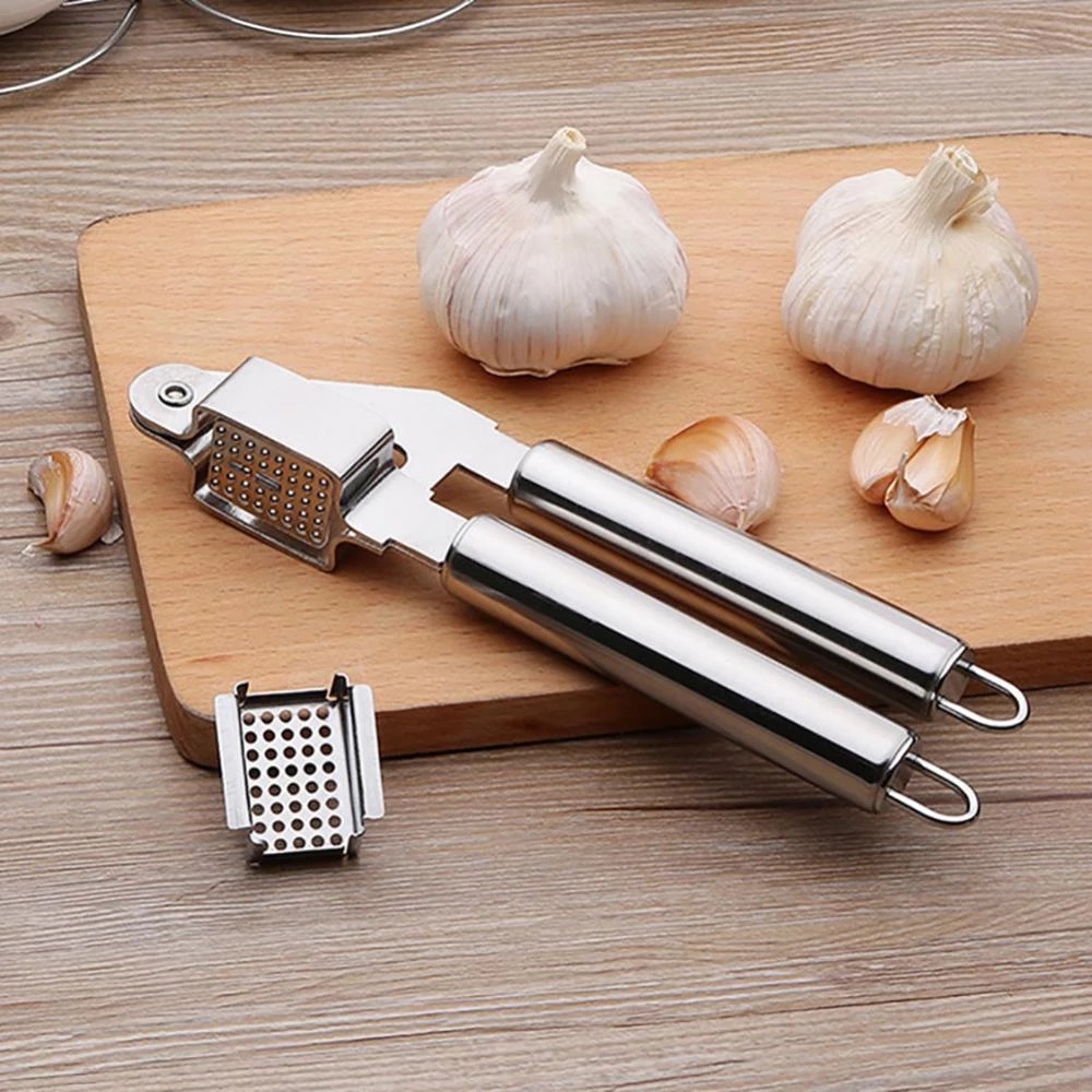 Penghancur Bawang Putih Stainless Multifunction Garlic Press