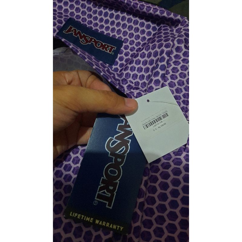 Tas Backpack Jansport Superbreak Urban Optical Purple (BNWT) - DISKON 50% MURAH ORIGINAL 100%