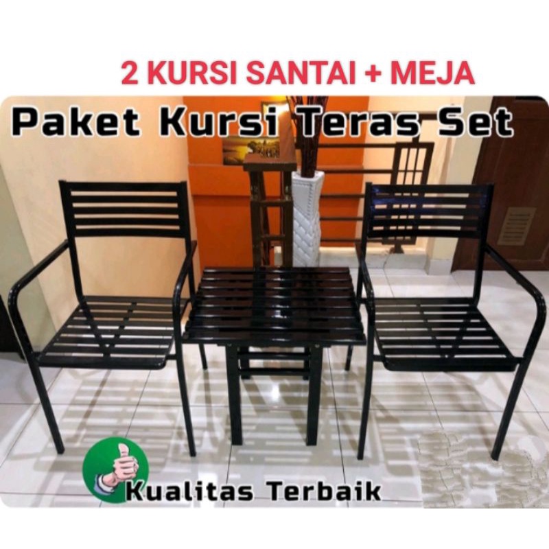 Jual KURSI TERAS SET 2 KURSI + MEJA | Shopee Indonesia