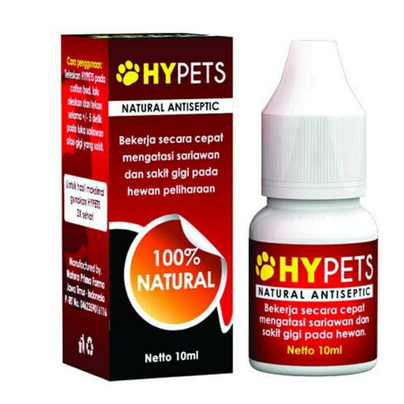 HYPETS NATURAL ANTISEPTIC OBAT SARIAWAN DAN SAKIT GIGI PADA KUCING ANJING DAN HEWAN PELIHARAAN