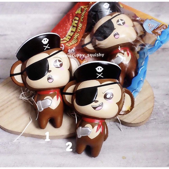 PROMO SQUISHY LICENSED DEFFECT cheeki pirates by punimaru (100% ORI)