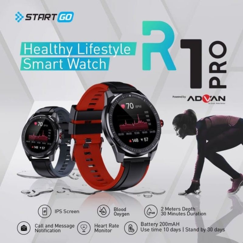 Smartwatch Start Go R1 Pro Advan Garansi Resmi